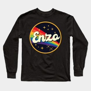Enzo // Rainbow In Space Vintage Style Long Sleeve T-Shirt